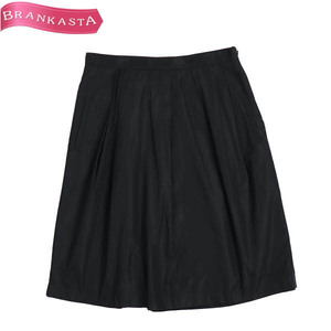 49AV.JUNKO SHIMADA/49 avenue Junko Shimada knee height fre attack skirt polyester 100% 40 L black [NEW]*61DM95