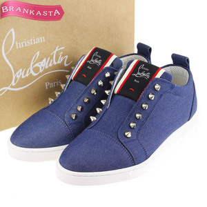 【美品・定価9.9万】Christian Louboutin/クリスチャンルブタン F.A.V Fique A Vontade デニムスニーカー 靴 37[NEW]★52HA77