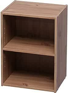  Iris o-yama color box storage box bookcase 2 step moveable shelves width 36.6× depth 29× height 49.4cm natural module 