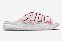Nike Air More Uptempo Slide ナイキ エアモアアップテンポ スライド ホワイト アンド ユニバーシティレッド(FD9883-100)白26cm箱無し_画像6