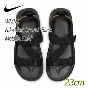 WMNS Nike Vista Sandal ナイキ ウィメンズ ビスタ サンダル 'ブラック メタリック ゴールド'(DJ6607-002)黒23cm箱無し 