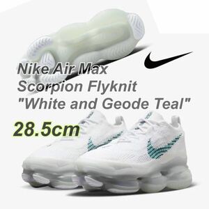 AIR MAX SCORPION FLYKNIT "WHITE AND GEODE TEAL" DJ4701-100 （ホワイト/ホワイト/ホワイト/ジオードティール）