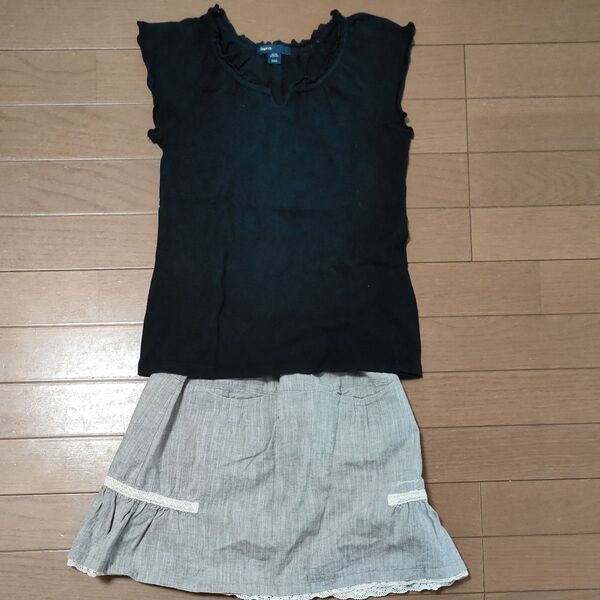 130 スカート ウエストゴム KP kid's stuff ノースリーブ Tシャツ GAP まとめ売り 女の子