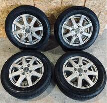 ★値打ち出品★ 4本 155/65R13 スタッドレスホイール 4J +45 4H PCD100 ムーヴ ミラ ライフ ゼスト モコ ラパン ワゴンR パレット A-5-64_画像1