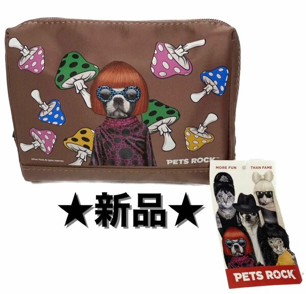 【新品】PETS ROCK ペッツロック　ポーチ　スクエアポーチ