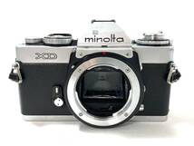 ■【ジャンク品】MINOLTA/ミノルタ XD シルバー ボディ + MD ROKKOR 1.4 f=50mm レンズ フィルムカメラ 一眼レフ (43831A4)_画像2