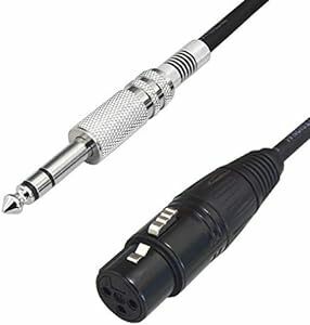 F-Factory 6.3mm TRS フォーン(標準)プラグ (オス) - XLR(キャノンプラグ) (メス) 変換ケーブル 1