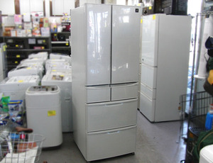  Sapporo city outskirts limitation! refrigerator 455L 2017 year made SHARP sharp SJ-P461D-H gray series French door 400L Class large refrigerator automatic icemaker 6 door Sapporo 