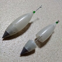 夜光容量約30cc 鉛交換タイプ 流線型カゴ釣り用自作遠投カゴ 2個セット 送料込み_画像2