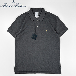 新品 未使用品◎Brooks Brothers ポロシャツ 半袖 M チャコール グレー SLIM FIT ブルックス ブラザーズ スリム フィット ポロ シャツ 灰色