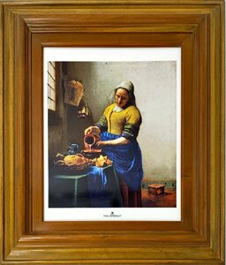 Art hand Auction O 로얄 코펜하겐 세라믹 패널 페인팅 액자 115개 한정판 베르메르 걸작 The Milkmaid 1658-1660 베르메르, 1월 그림 24050803, 취미, 문화, 삽화, 다른 사람