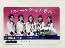 【未使用】JR東日本 ミスレールウェイ千葉’87 オレンジカード1000円分_画像1