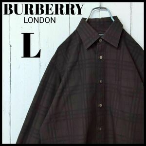 【人気デザイン】 BURBERRY LONDON 長袖シャツ シャドーチェック