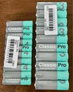 新品 CLASSIC PRO アルカリ乾電池 単3型10本パック×1 単4型10本パック×1 セット