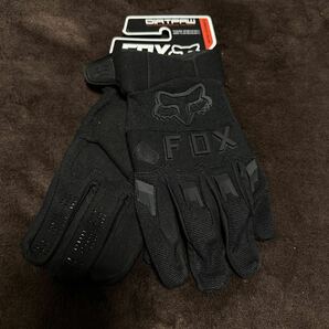  L新23年　黒 黒 FOX RACING フォックス グローブ手袋 ダートパウ バイク モトクロス オフロード MX 防護手袋 防風 レーシング MTB