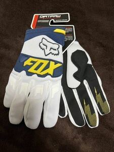 XL 【最安値】白 ホワイト黄 FOX RACING フォックス グローブ手袋 ダートパウ バイク モトクロス オフロード MX MTB 春 夏 秋