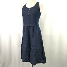 イタリア製★CLUB VOLTAIRE/クラブヴォルテール★春夏/ノースリーブワンピース【S程度/navy/ネイビー】薄手/Tops/Shirts◆BH710_画像2