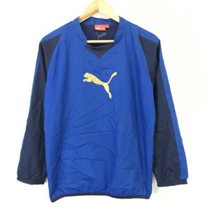 プーマ/PUMA★長袖プラクティスシャツ【160/キッズ/メンズXS/青/blue】プルオーバー/jackets/SHIRTS◆BH727