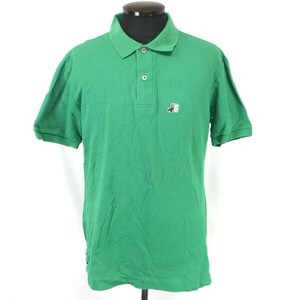  black & white /BLACK&WHITE* polo-shirt with short sleeves [ men's L/ green /green] Golf wear / sport wear /Tops/Shirts*BH758