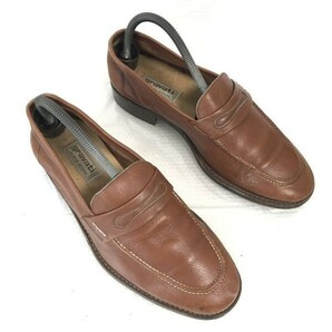 80s-90s/Vintage/イタリア製☆グラバティ/gravati☆本革/ローファー/モカシン【7/25.5-26.0/茶/BROWN】ビジネス/dress shoes◇cF-169