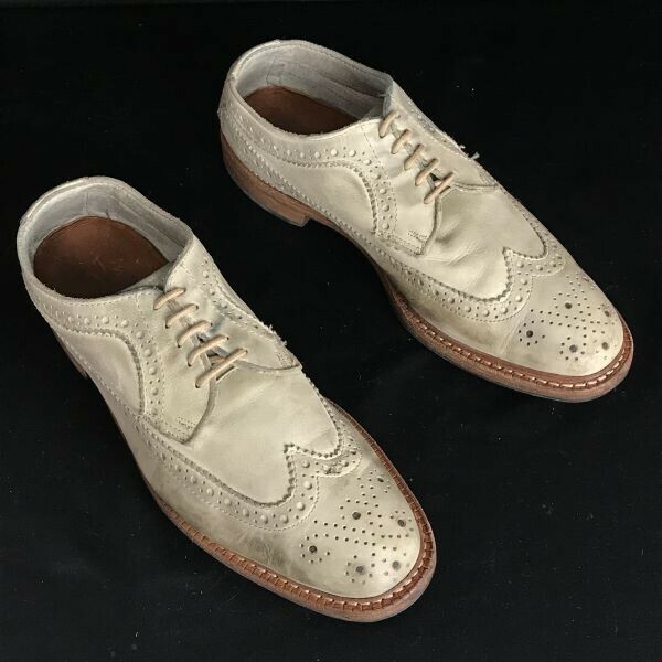 アレンエドモンズ/ALLEN EDMONDS /Banchory☆ヌバックレザー/ウイングチップ【27.0-27.5/ベージュ/BEIGE】ビジネス/dress shoes◇bi-47