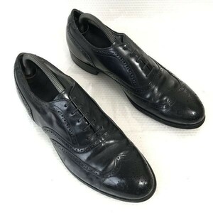 80s-90s/USA製☆コンフォートプラス/COMFORT PLUS☆フルブローグ/ウイングチップ【10.5D/28.0/黒】グッドイヤー製法/Vintage◎CD-168