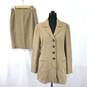 イタリア製☆マックスマーラ/Max Mara☆膝丈スカートスーツ【上下38/レディースM/茶/brown】総裏地/秋冬/Jackets/skirt/Set up◇cBH287