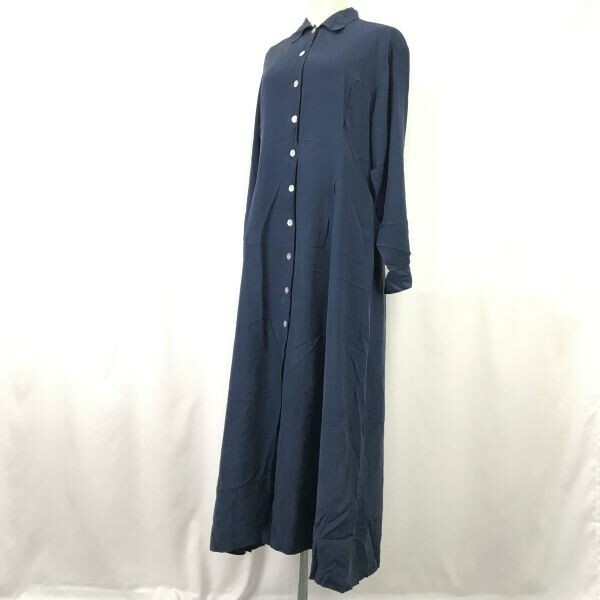 LAURA ASHLEY/ローラアシュレイ☆マキシ丈/ロングワンピース【L-XL程度/navy/ネイビー】dress◇cBH669