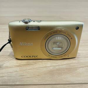 Nikon ニコン Coolpix S3300 ゴールド バッテリー付き コンパクトデジタルカメラ デジカメ