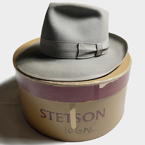 博物館級! 40's STETSON 57.5CM WHIPPET VITA ウィペット ヴィータ シルバーグレー ワントーン ステットソン STETSONIAN ステットソニアン