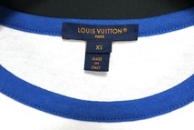 2023AW LOUIS VUITTON ルイヴィトン フロントロゴ Tシャツ レディース コットン ホワイト XSサイズ ボーダー切り替え FPTB06_画像5