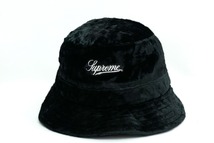 Supreme シュプリーム Crushed Velvet Crusher クラッシュド ベルベット クラッシャー バケットハット ブラック SMサイズ_画像1