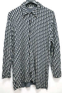 DIOR Dior ob утечка общий рисунок вязаный рубашка с длинным рукавом XL размер 023M550AT099