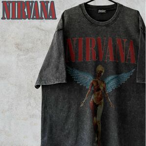 Nirvanaニルヴァーナ　バンドTシャツ ヴィンテージウォッシュ加工　ロックTシャツ ニルバーナ