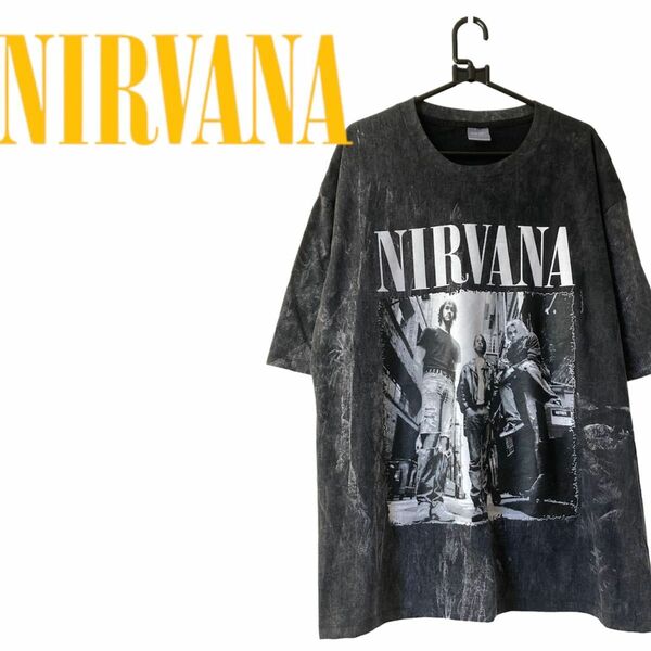 Nirvanaニルヴァーナ　バンドTシャツ ヴィンテージブリーチ加工　ロックTシャツ