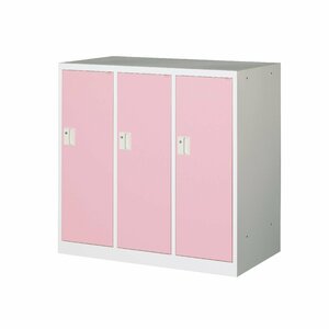* новый товар Mini запирающийся шкафчик ширина 900x515x880 3 ряд розовый steel запирающийся шкафчик Alps MLK3-P ALPS офисная работа оборудование магазин * производитель прямая поставка 