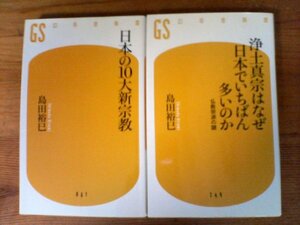 A94　島田裕巳の2冊　浄土真宗はなぜ日本でいちばん多いのか　仏教宗派の謎・日本の10大新宗教　創価学会　生長の家　霊友会　大本教