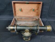 アンティーク The American trudiny co, London 測量機 経緯儀 方位磁石 トランシット レベル Antique Surveying instrument_画像1