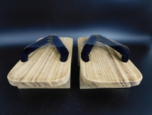 未使用 下駄 連歯下駄 桐製 和装 履物 粋 バンカラ サンダル コスプレ Japanese wooden clogs _画像4