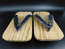 未使用 下駄 連歯下駄 桐製 和装 履物 粋 バンカラ サンダル コスプレ Japanese wooden clogs _画像2