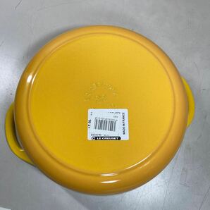 a*★未使用 ル・クルーゼ ココット BIS 22cm 両手鍋 LE CREUSET イエロー★の画像5