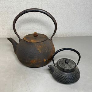 c*★中古品　南部鉄器 急須 2点セット 鉄瓶 鉄器 ★