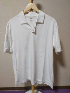 ユニクロ エアリズムポロシャツ（スキッパー・半袖） XLサイズ 00 ホワイト
