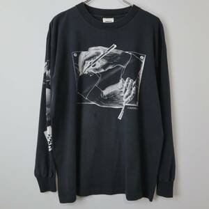 90s M.C.Escher エッシャー ブラック ANDAZIA アンディウォーホル バンドT アートT ムービーT フォトT シングルステッチ ロンT L/S Tシャツ