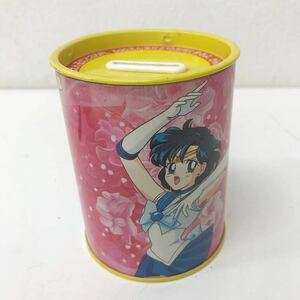 refle● 美少女戦士セーラームーン あみちゃん　セーラーマーキュリー　貯金箱 当時物 カンカン　現状品