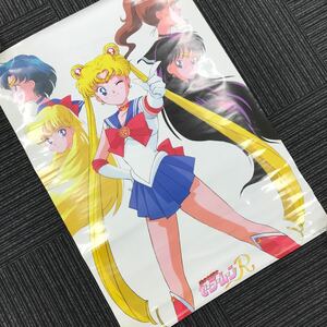 refle● 美少女戦士セーラームーンR ポスター　セーラー戦士5人　当時物　現状品