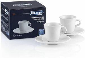 DeLonghi(デロンギ) エスプレッソカップ(2pcs) 陶器 DLSC308 ホワイト