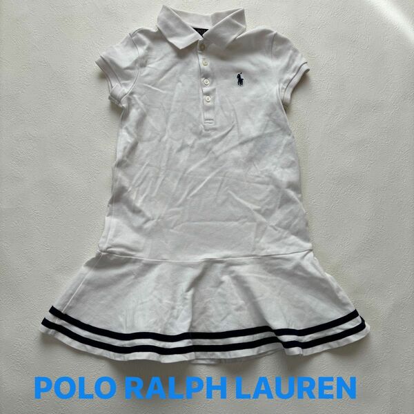 POLO RALPH LAUREN ポロ ラルフローレン ポロシャツワンピース ポロドレス　ホワイト　ネイビーボーダー