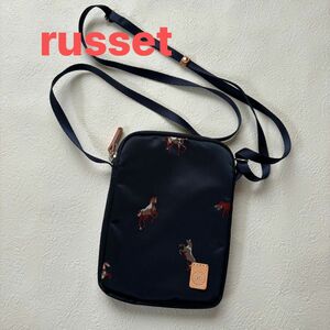 russet ラシットスマホショルダー　 フォンショルダーバッグ ポシェット　馬柄