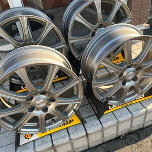 ウェッズ　16インチ　社外アルミホイール4本セット 中古　16×6.5j+47 5穴 114.3 腐食あり